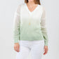 J. Society - Women's Ombre Mesh V Neck Sweater