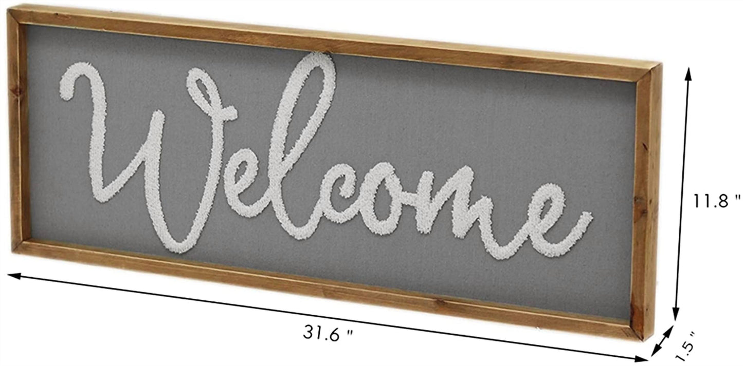 Paris Loft - Welcome Wood Framed Wall Hanging Sign