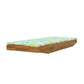 Acacia Wood Chaise Lounge with Teak Finish and Water-Repellent Cushion