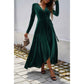 Supreme Fashion - V Neck Velvet Maxi Dress
