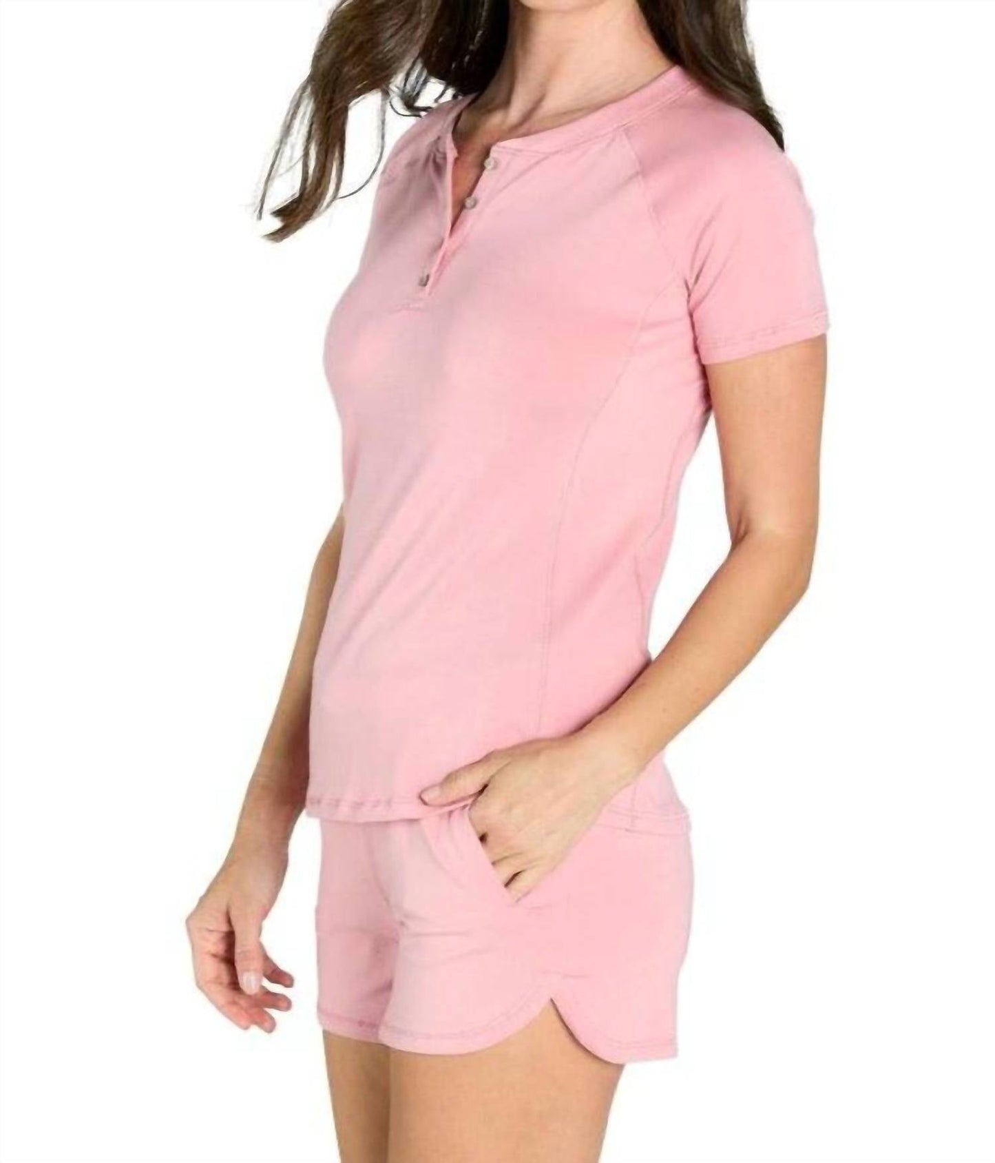 Twelve Eighty Eight - Olivia Short Henley Loungewear Set