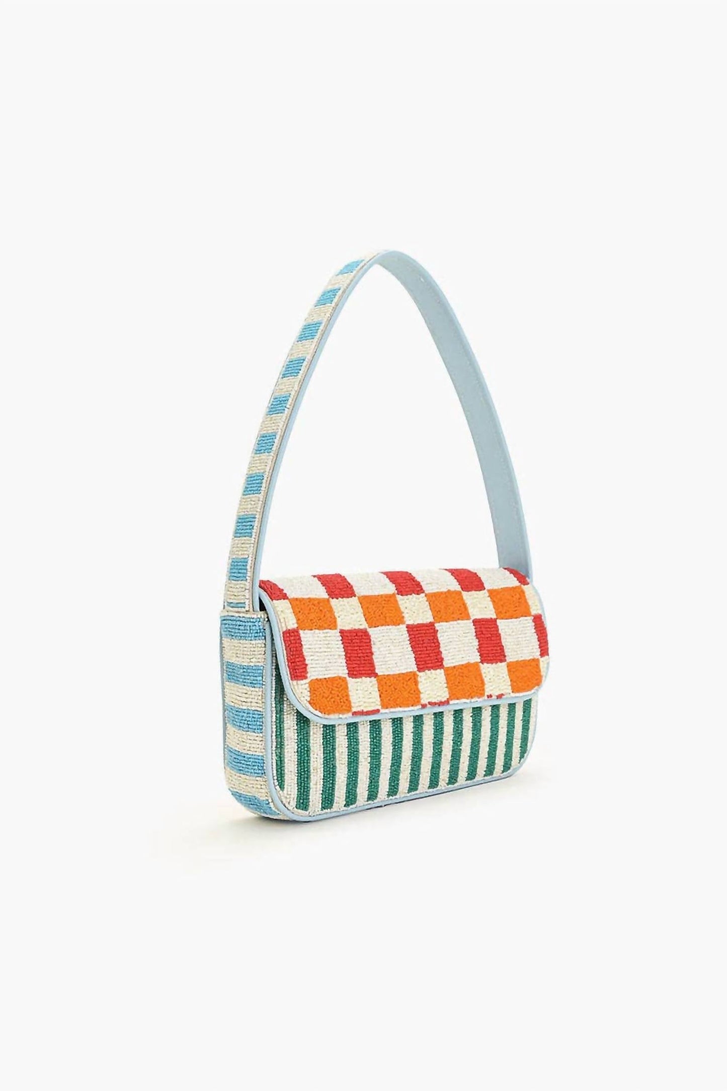 America & Beyond - Women's Sunset Check Shoulder Bag