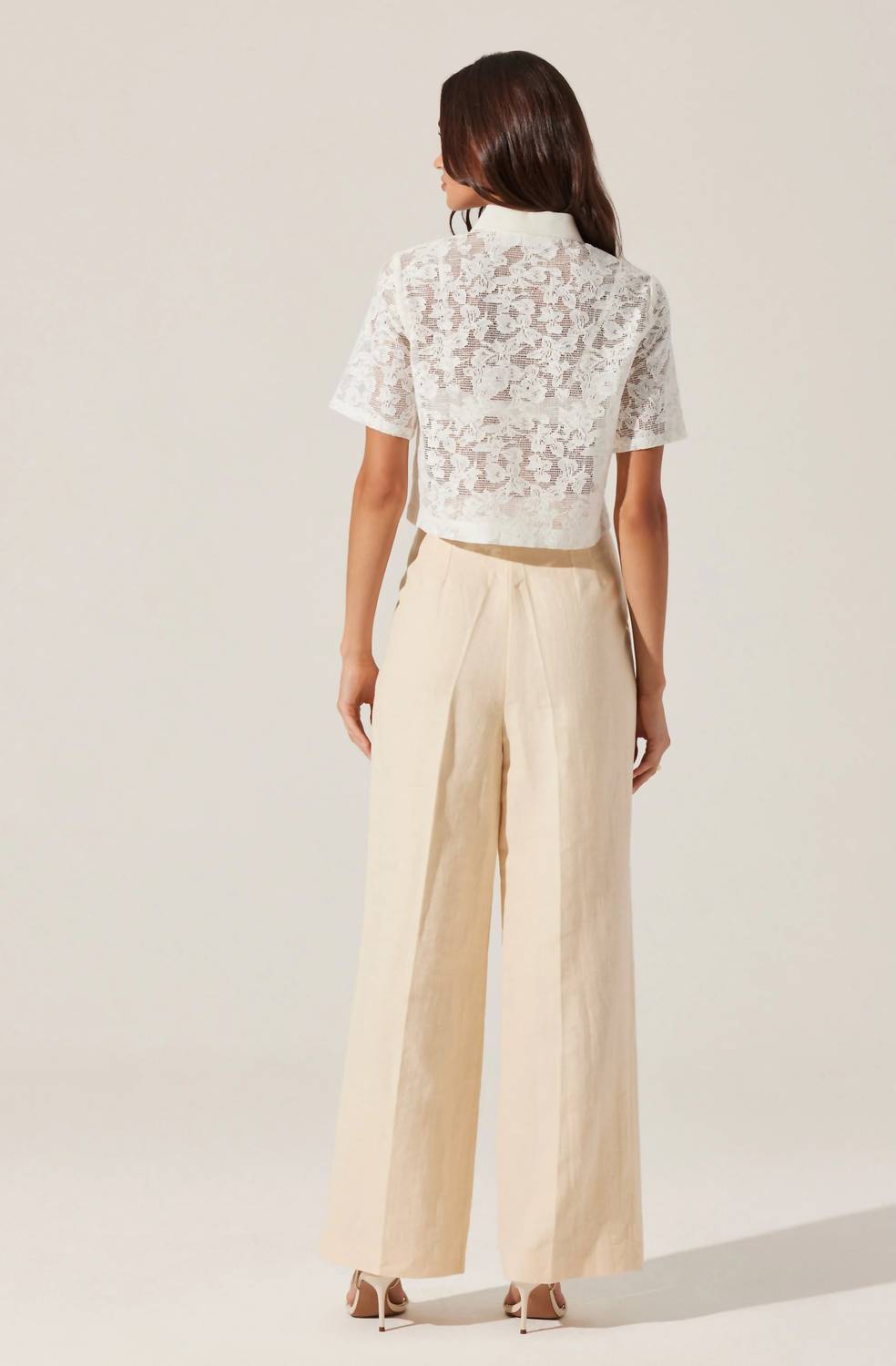 Astr - Bryony Linen Blend Pleated Pants