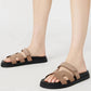 Steve Madden - Women's Mayven Leather Flatform Slides