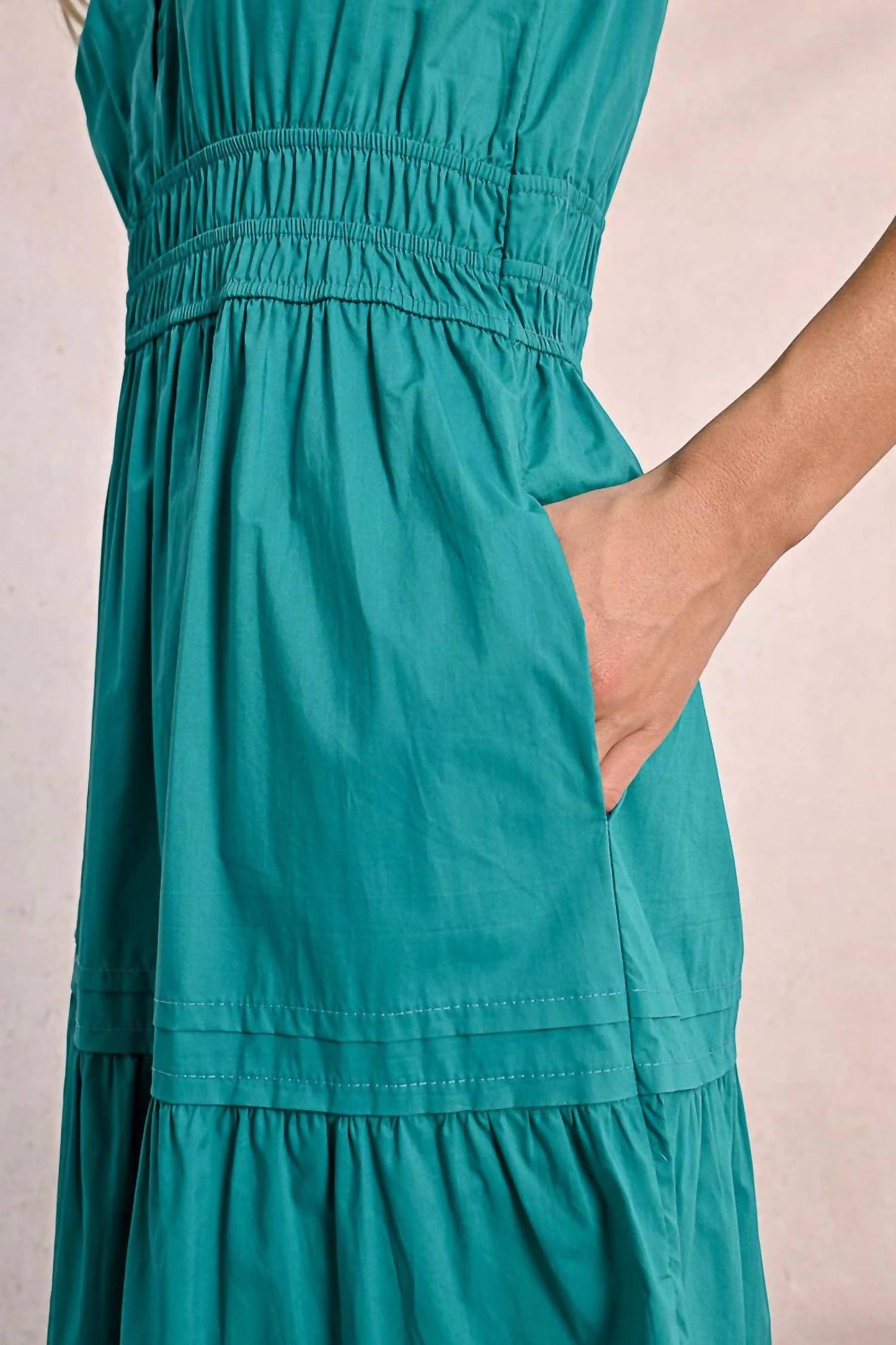 Molly Bracken - Short Sleeve Tiered Maxi Dress
