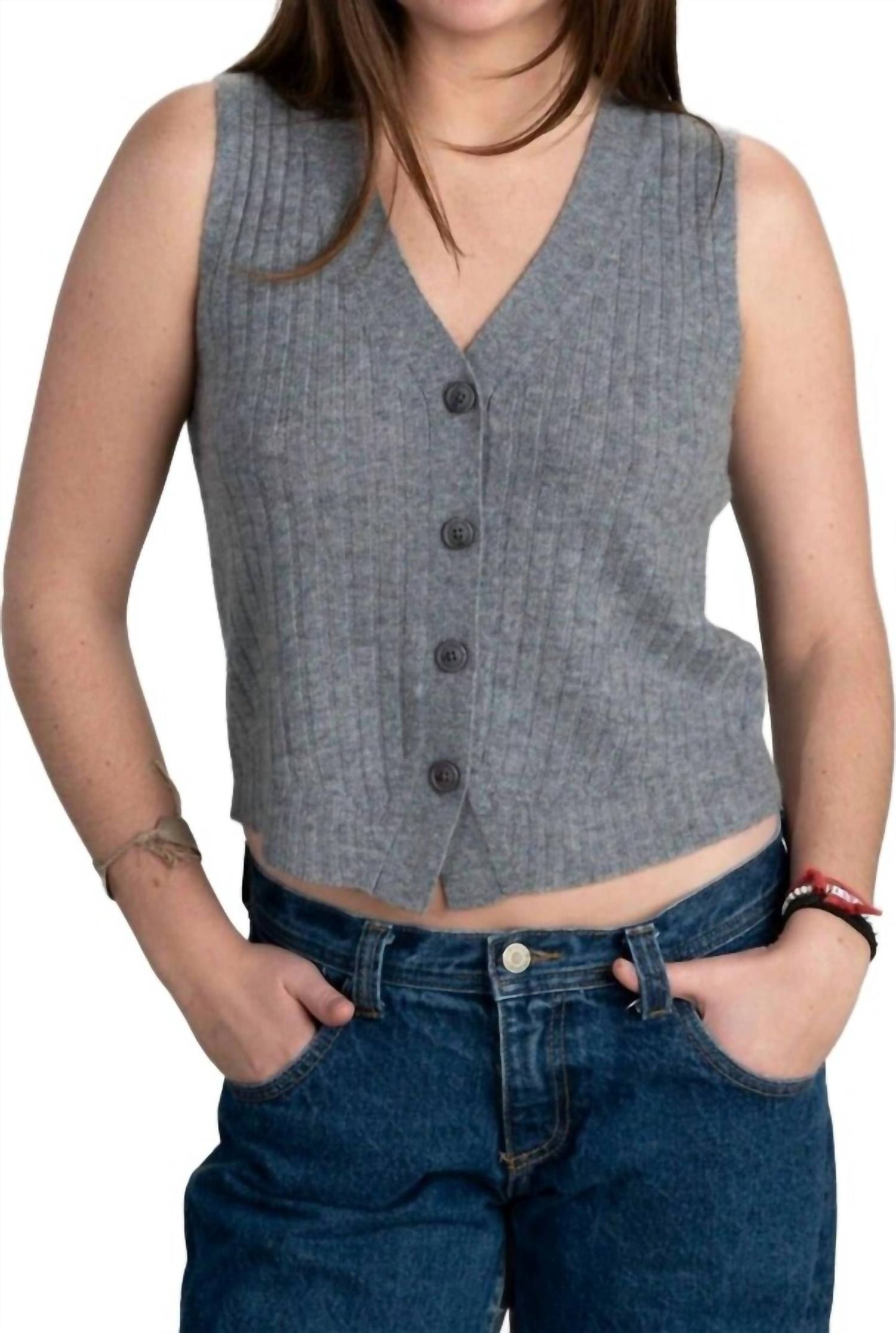 Archer Cashmere - Tony Ribbed Vest