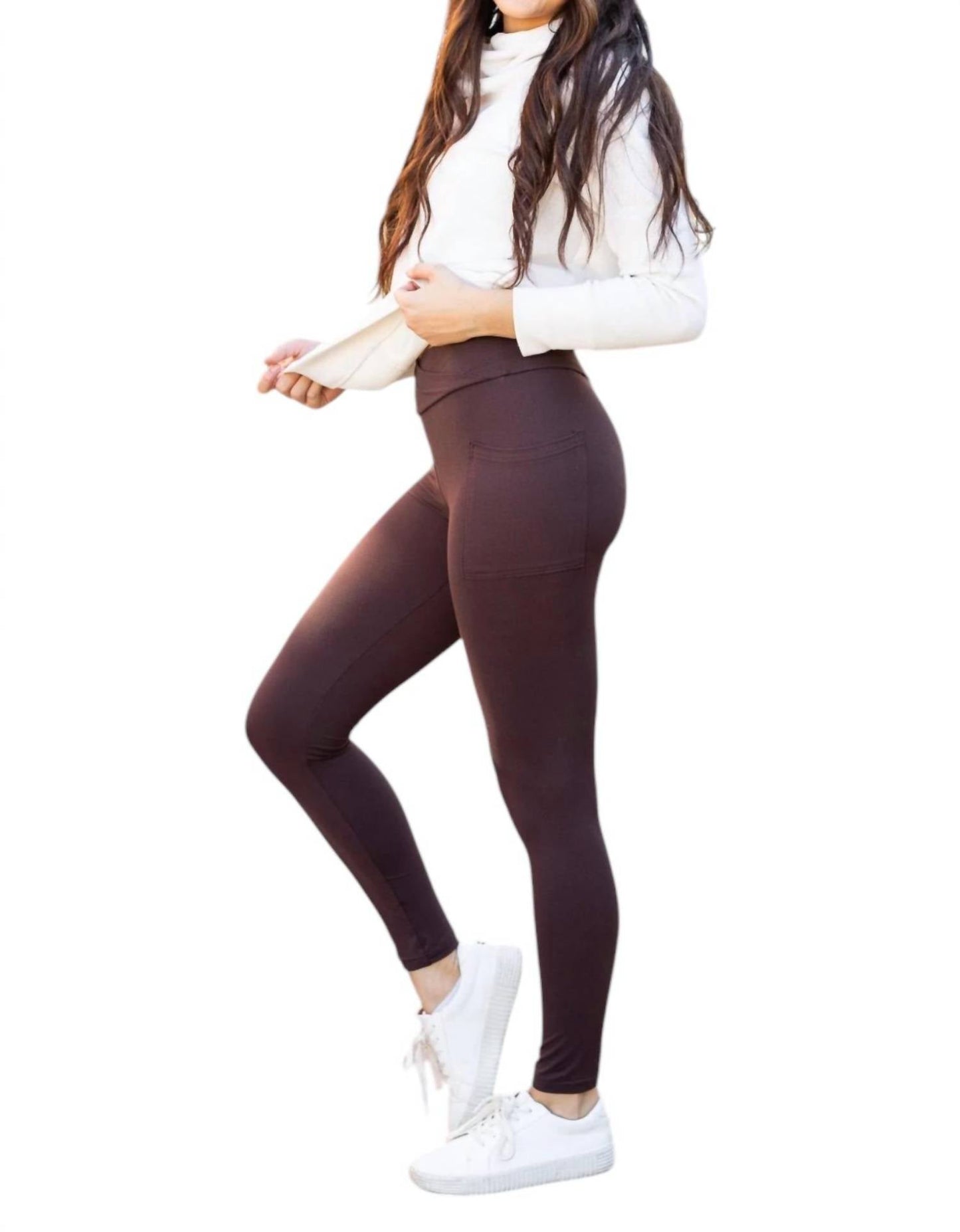 Julia Rose - Fleece Full Length Leggings with Pockets