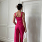 Lucy Paris - Tia Linen Pleated Wide Leg Pants