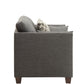 Laurissa Light Charcoal Linen Chair with 3 Pillows