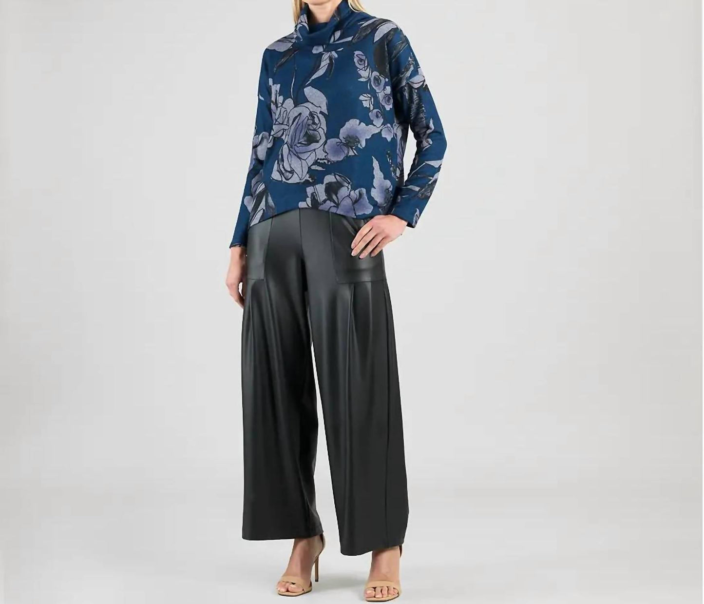 Clara Sunwoo - Rose Sketch Turtleneck Sweater