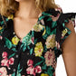 Steve Madden - Mayra V-neck Cap Sleeve Cropped Top