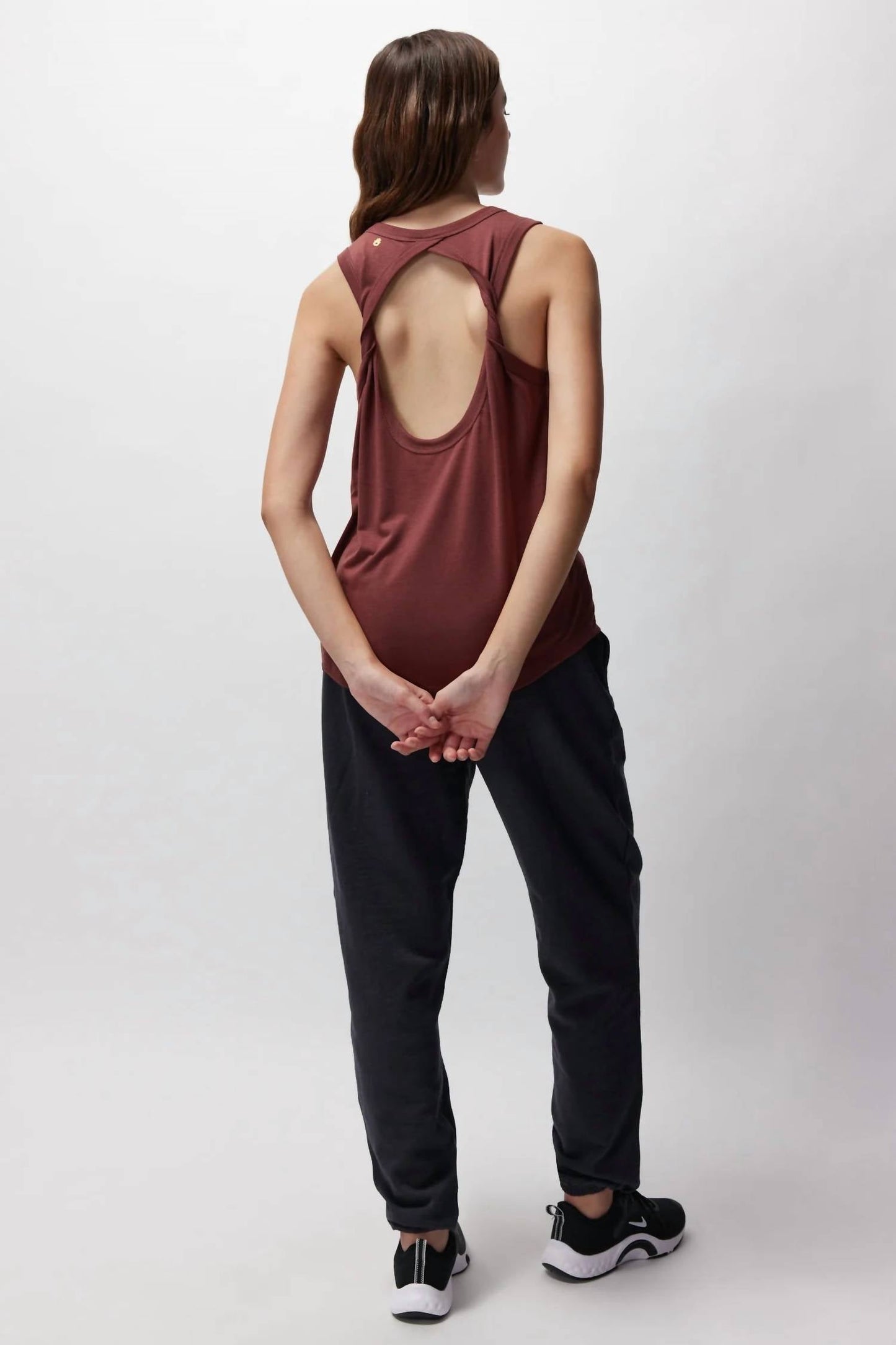 Spiritual Gangster - Practice Gratitude Namaste Double Twist Tank