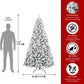 4FT Flocked Christmas Tree with 233 Tips