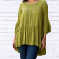 Calypso - Woven Gauged Trapeze Shirt Top