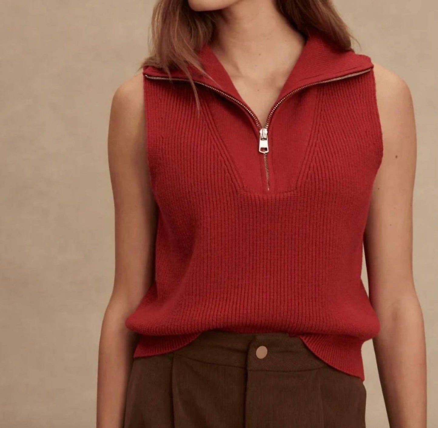 Varley - Amina Half Zip Knit Top