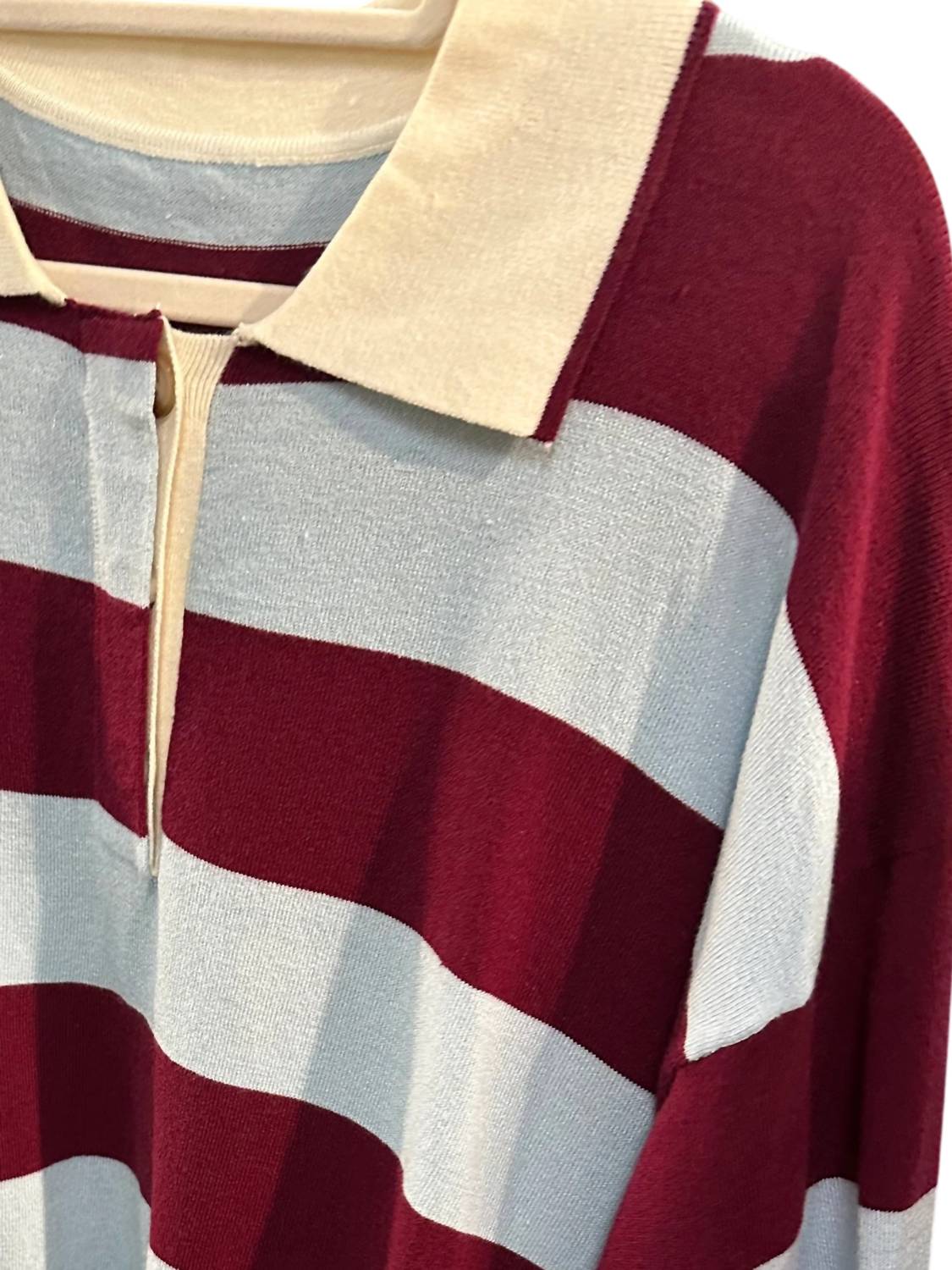 &Merci - Women's Rugby Stripe Long Sleeve Sweater