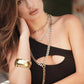 Eklexic - Women's 2 Inch Xl Domed Cuff Bracelet