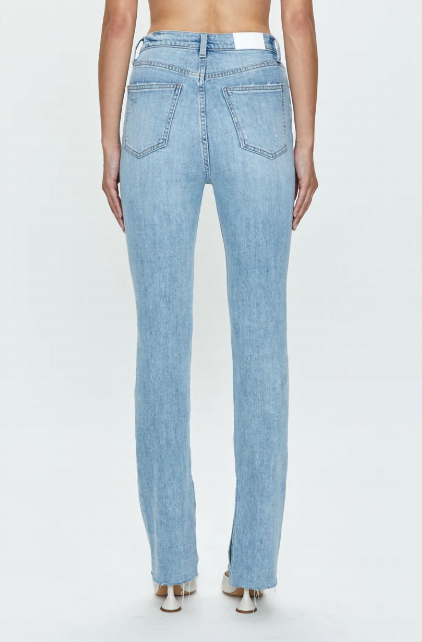 Pistola - Colleen Tower High Rise Modern Slim Raw Split Hem Denim Jeans
