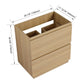 Modern Freestanding Bathroom Vanity Cabinet With Double Drawer