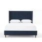 Peyton Upholstered Queen Bed with Blue Velvet