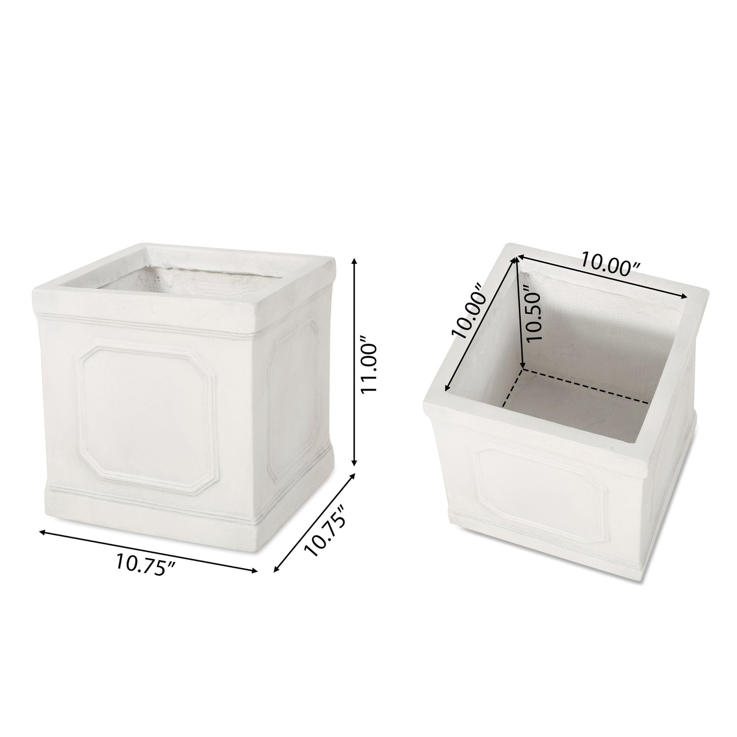 Durable White Ceramic Planter