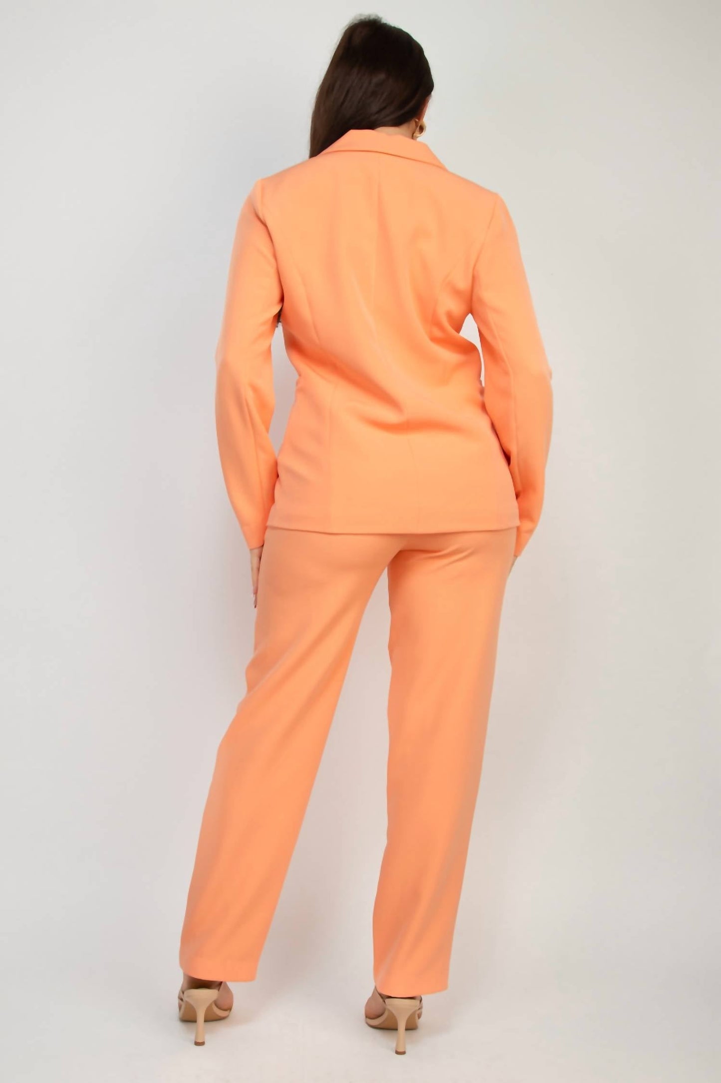 A.C.G. Los Angeles - Midrise Dressy Pants & Button Front Blazer Set