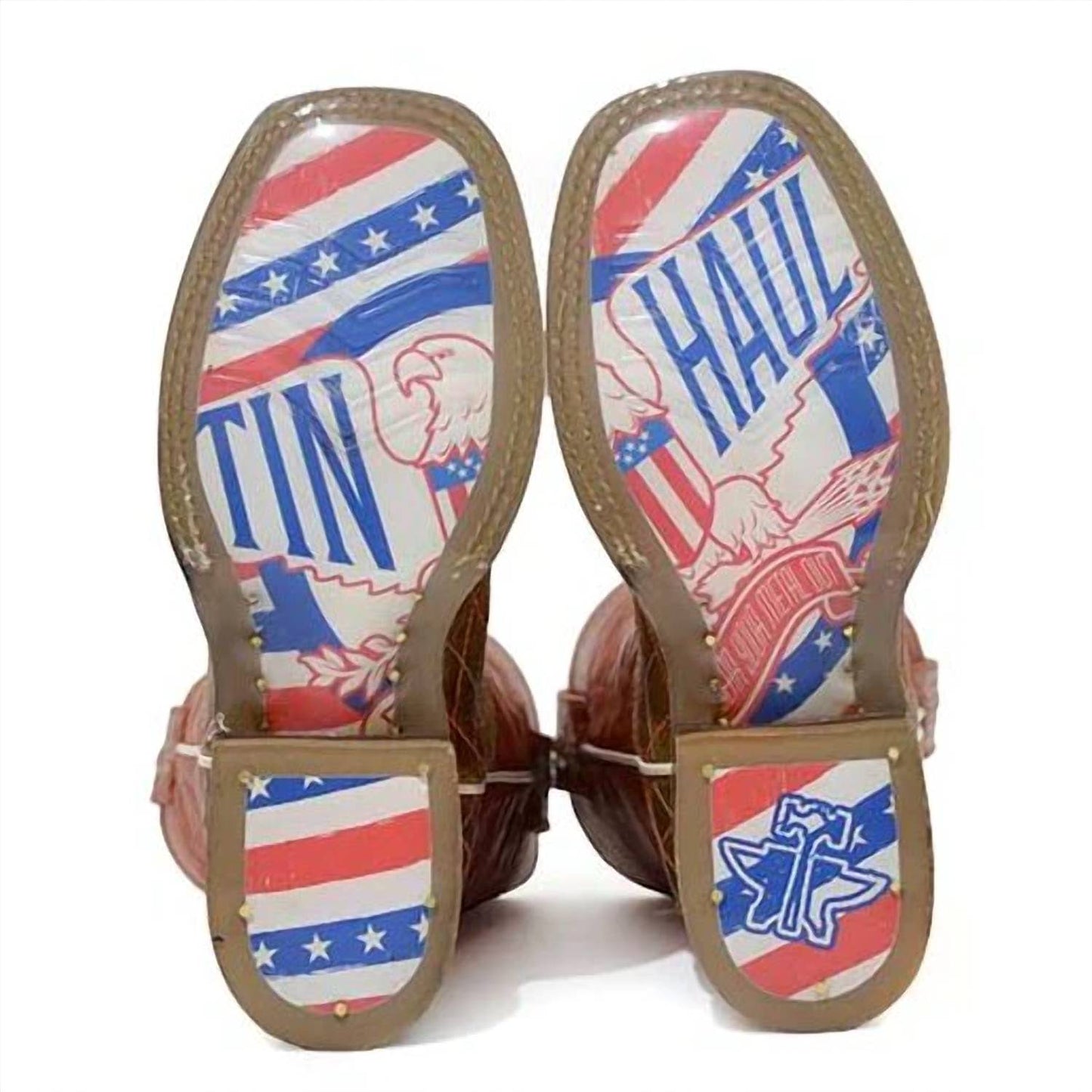 Tin Haul - Little Kids Crossed Boots With Bald Eagle Sole
