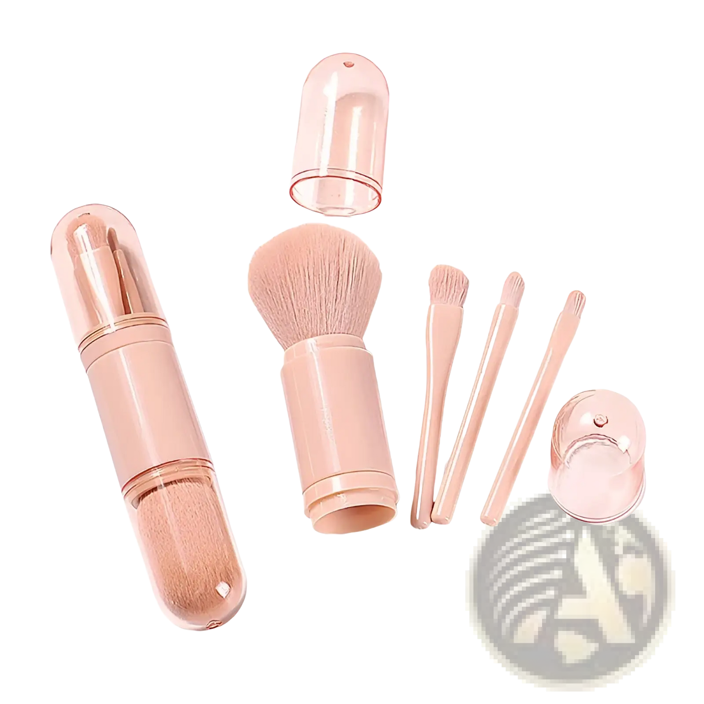 4 in 1 Portable Travel Makeup Brush Set with Storage Case