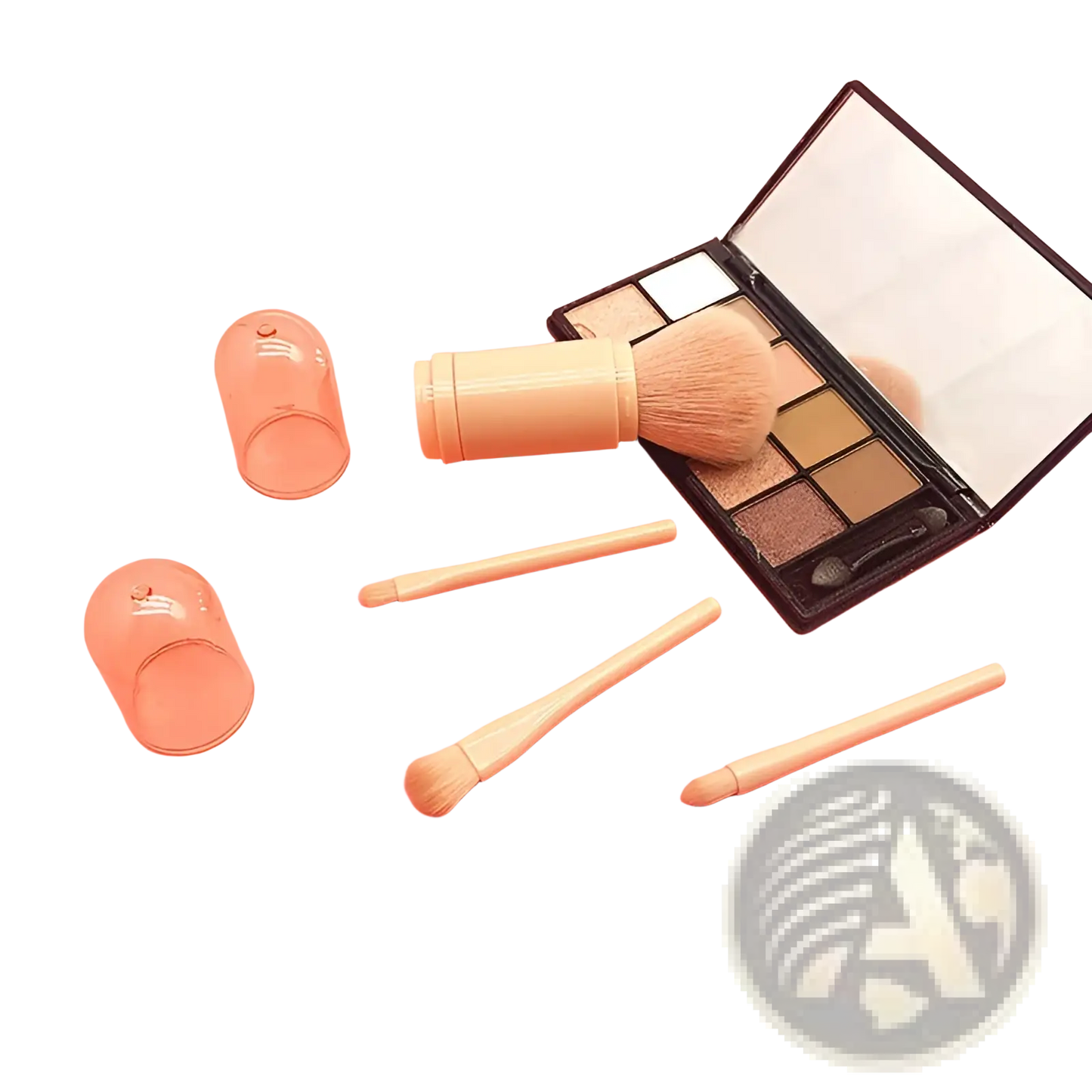 4 in 1 Portable Travel Makeup Brush Set with Storage Case