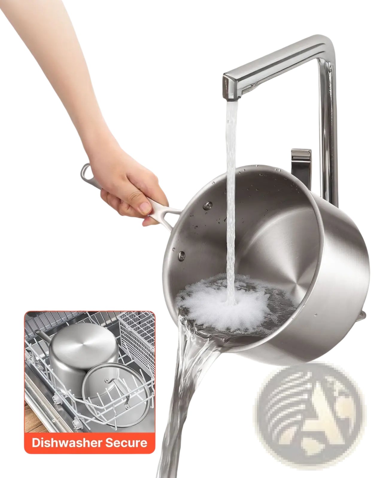 4 Qt Stainless Steel Saucepan with Glass Lid