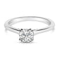 14K White Gold 7/8 Cttw Lab Grown Diamond Solitaire Cathedral Style Engagement Ring (F-G Color, VS1-VS2 Clarity) - Size 5