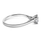 14K White Gold 7/8 Cttw Lab Grown Diamond Solitaire Cathedral Style Engagement Ring (F-G Color, VS1-VS2 Clarity) - Size 5