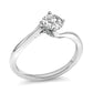 14K White Gold 4/5 Cttw Round Lab Grown Diamond Bypass Solitaire Engagement Ring (F-G Color, VS1-VS2 Clarity) - Ring Size 5