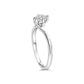 14K White Gold 4/5 Cttw Round Lab Grown Diamond Bypass Solitaire Engagement Ring (F-G Color, VS1-VS2 Clarity) - Ring Size 5