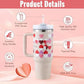 Arbaglobal 40 Oz Insulated Tumbler with Handle and Straw