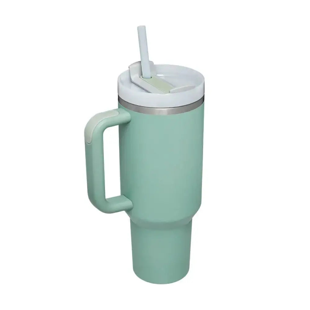 Arbaglobal 40 Oz Insulated Tumbler with Handle and Straw