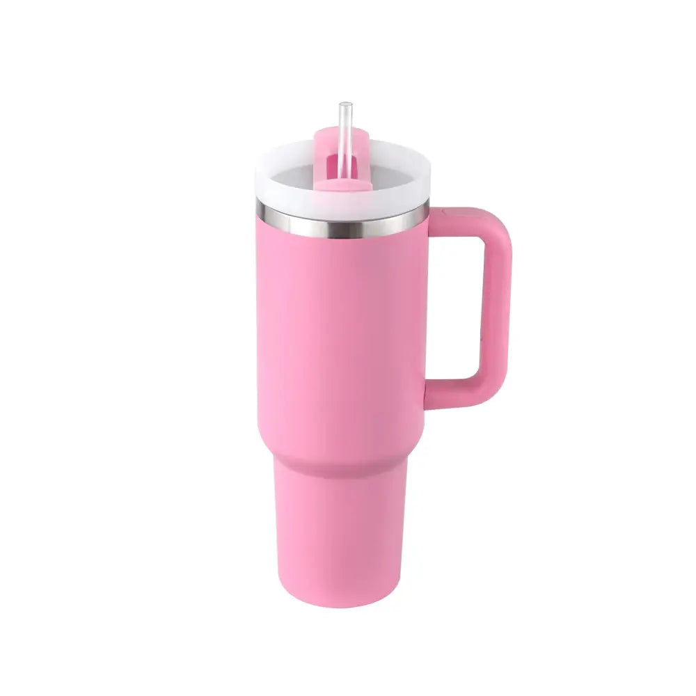 Arbaglobal 40 Oz Insulated Tumbler with Handle and Straw