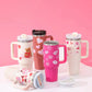 Arbaglobal 40 Oz Insulated Tumbler with Handle and Straw