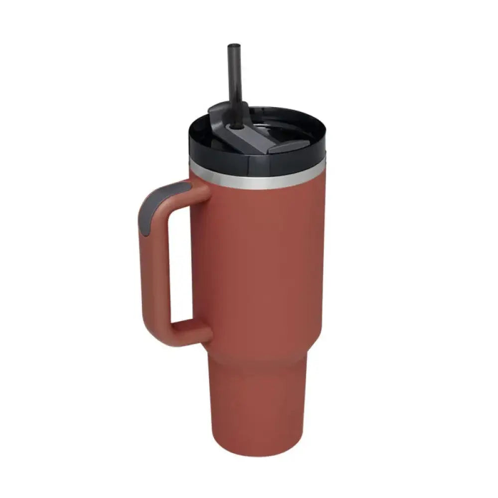 Arbaglobal 40 Oz Insulated Tumbler with Handle and Straw