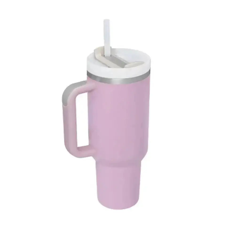 Arbaglobal 40 Oz Insulated Tumbler with Handle and Straw