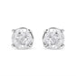 14K White Gold 3/4 Cttw Lab Grown Diamond 4-Prong Classic Stud Earrings (F-G Color, VS2-SI1 Clarity)