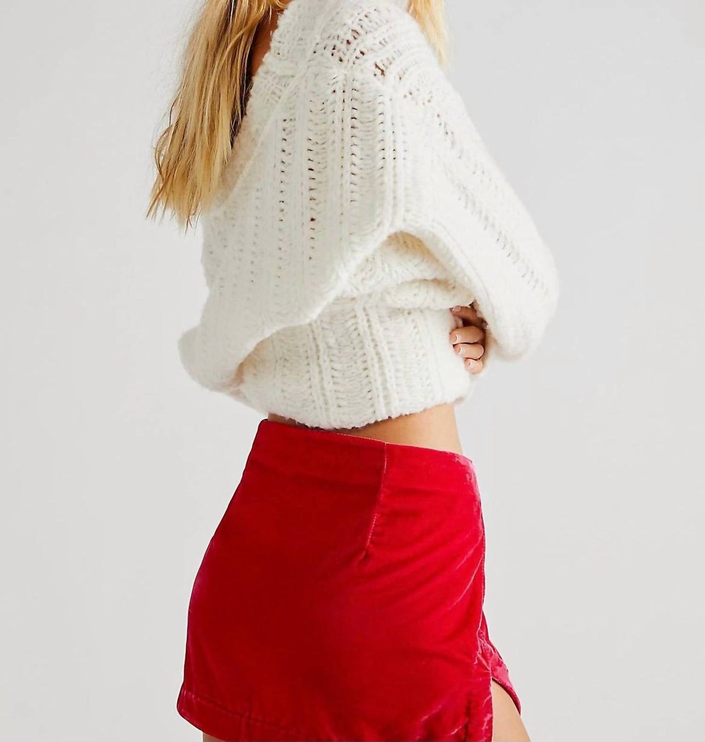 Free People - Annalise Velvet Mini Skirt