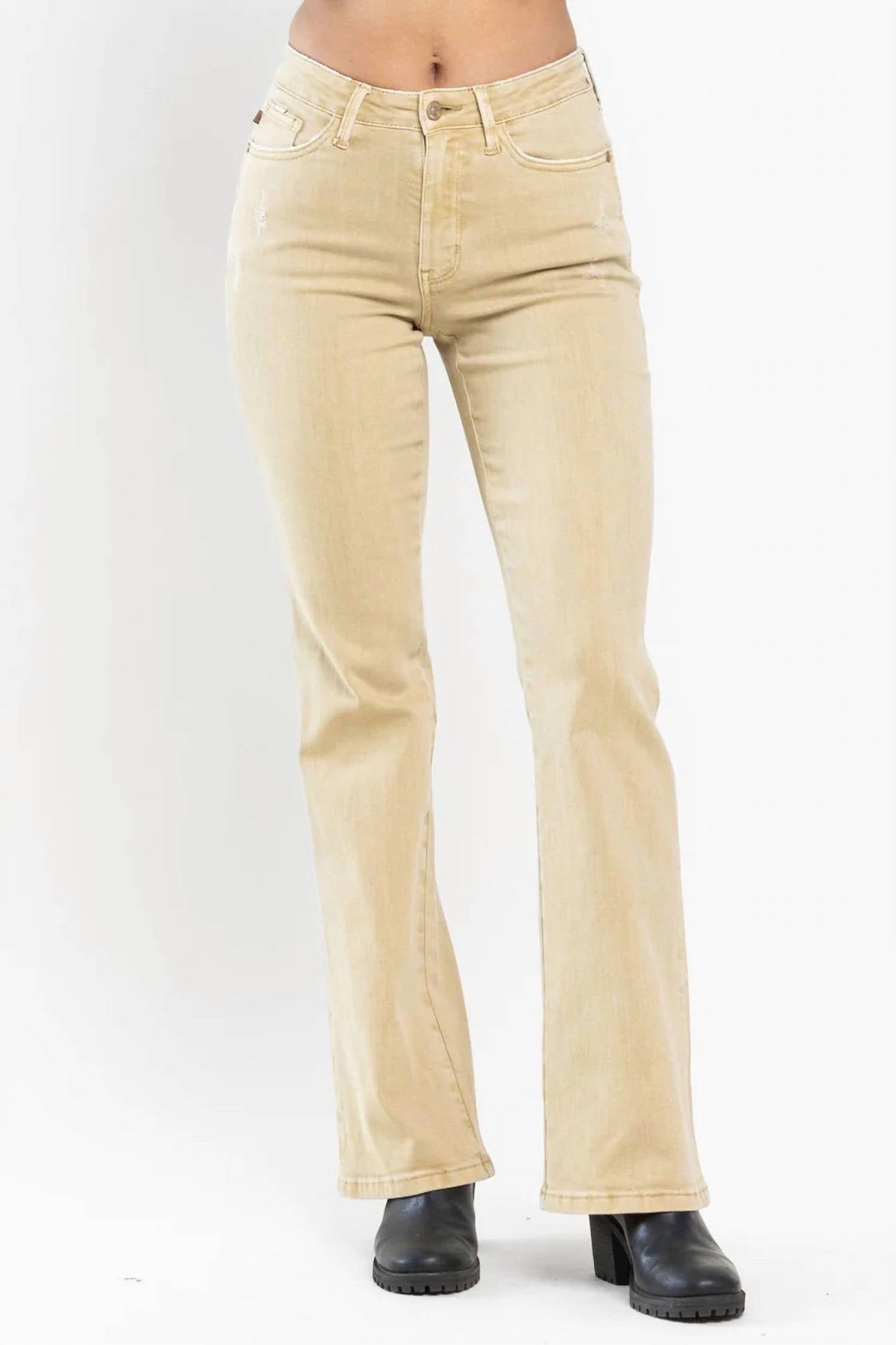 Judy Blue - Mid Rise Garment Dyed Slim Boot Jeans