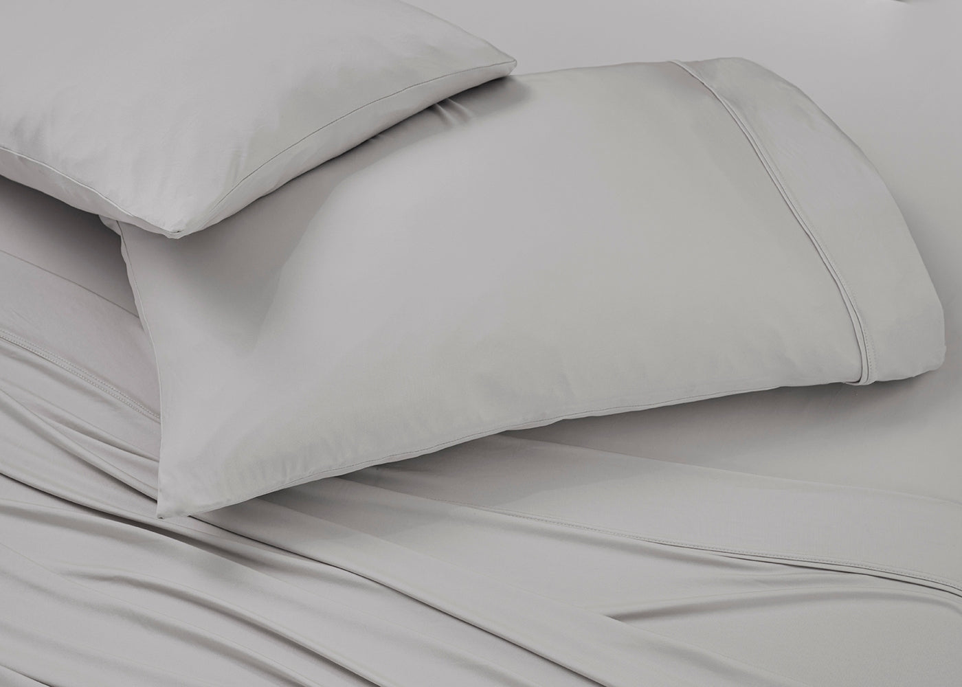 BedGear Ver-Tex Pillowcase 2pc Set, Light Grey, Queen