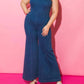 Flying Tomato - Stacy Denim Jumpsuit - Plus