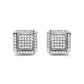 10K White Gold 1.0 Cttw Diamond  Composite with Halo Stud Earrings (H-I Color, I1-I2 Clarity)
