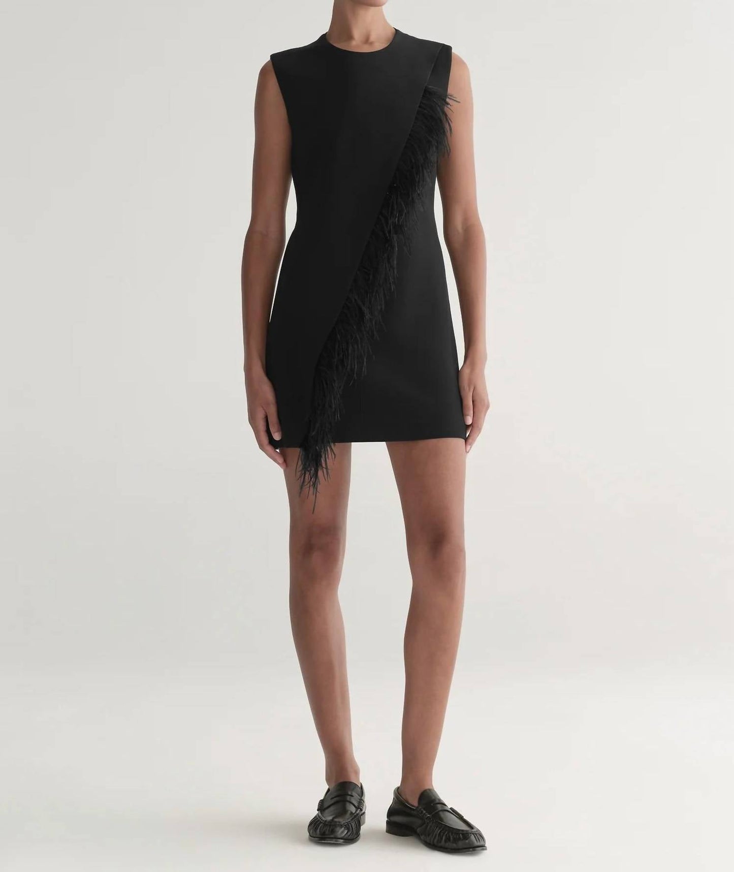 A.L.C. - Beck Feather Trimmed Mini Dress