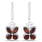 2.60 Carat Genuine Garnet .925 Sterling Silver Earrings