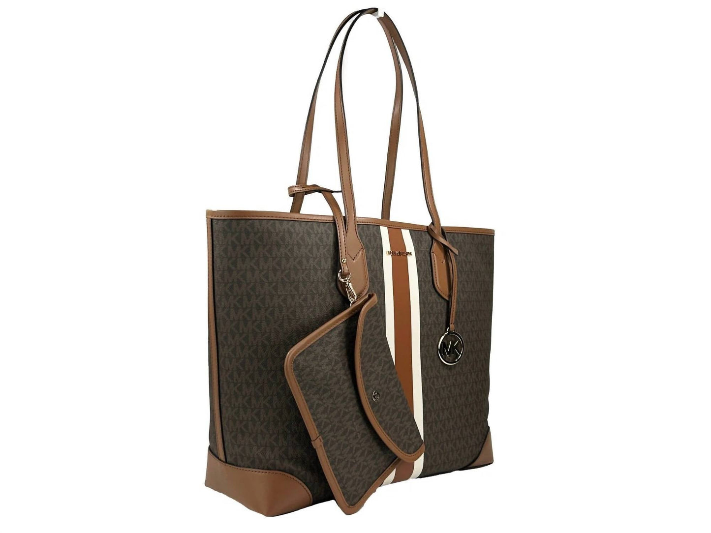 Michael Kors - Women's Eva Stripe Travel Tote Bag Plus Pouch