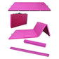 BalanceFrom Fitness All Purpose Mat with 8 Ft Balance Beam Gymnastic Set, Pink